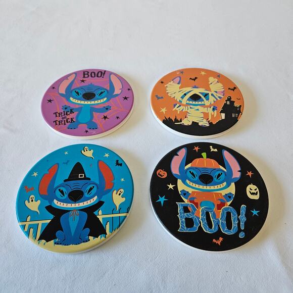 Disney Stitch Ceramic Halloween Coasters - Picture 2 of 5